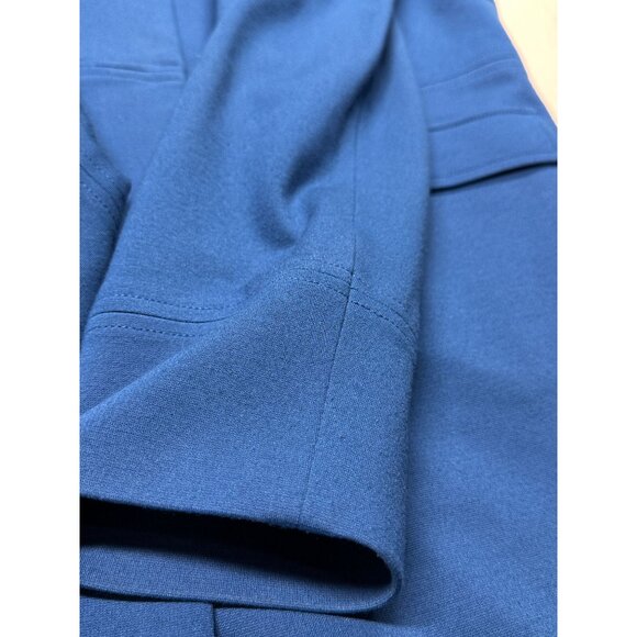 Chicos Jacket Womens Size 1 Blue Stand Collar Button Front Career Coat Pockets - Picture 5 of 10